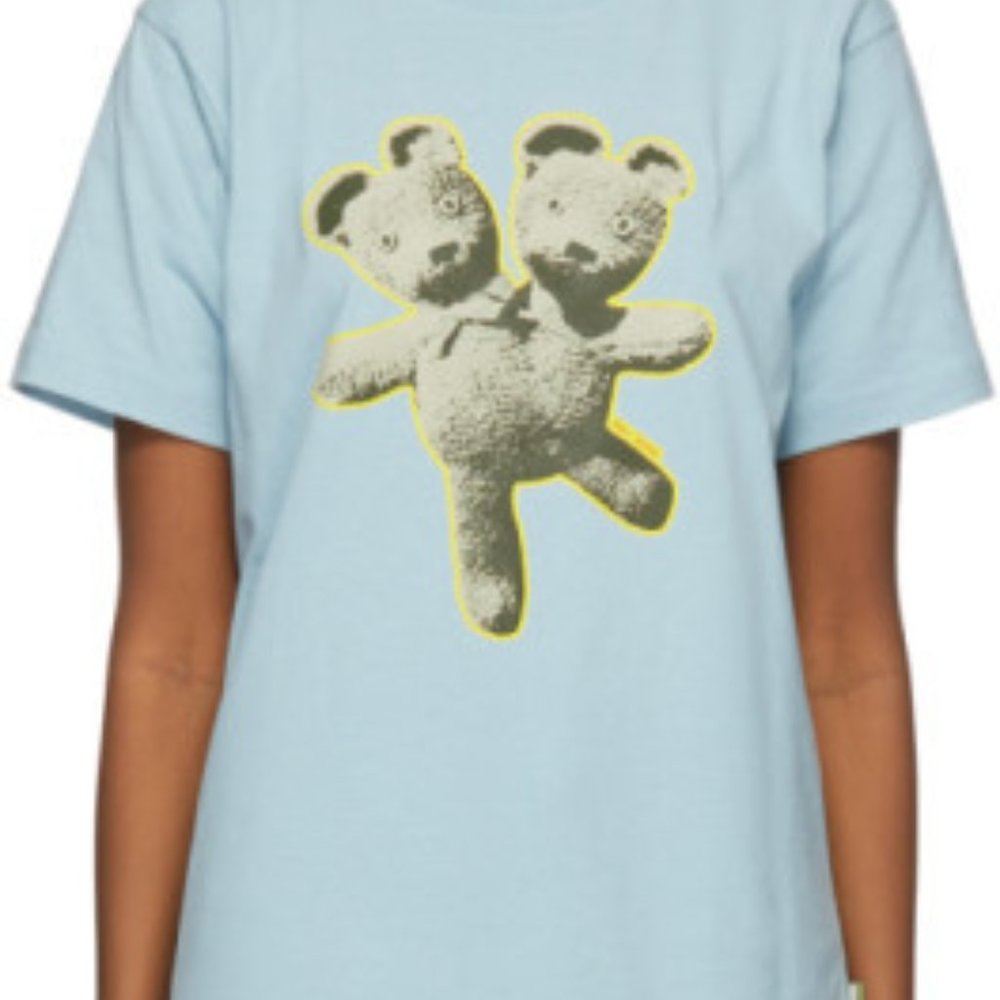 HEAVEN by MARC JACOBS DOUBLE-HEADED TEDDY BEAR T-SHIRT BLUE L NEW W/ TAGS! - Picture 2 of 12